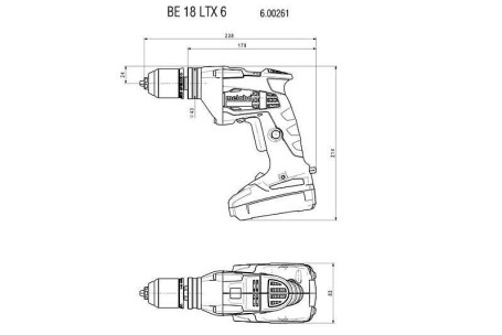 Аккумуляторная дрель Metabo BE 18 LTX 6 600261890