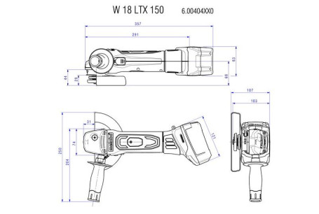 Аккумуляторная угловая шлифовальная машина Metabo W 18 LTX 150 Quick 600404890