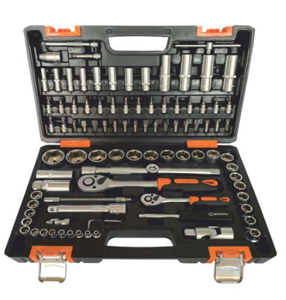 Набор инструментов Вихрь, 1/2" , 1/4" , CrV, в кейсе 94 предм