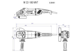 Угловая шлифовальная машина Metabo W 22-180 MVT 606461000