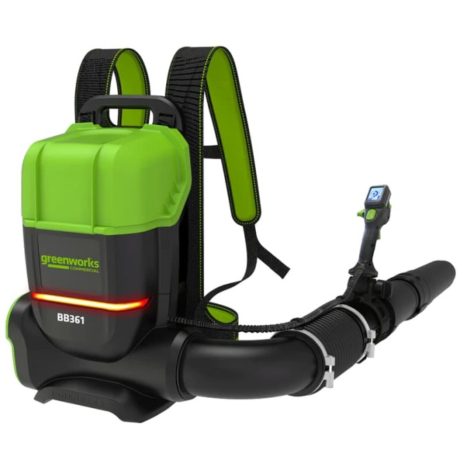 Воздуходув аккумуляторный, ранцевый Greenworks Арт. 2408307, 82V, бесщеточный, без АКБ и ЗУ