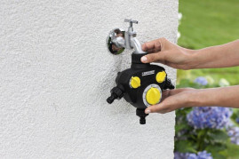 Таймер для полива WT 2 + распределитель 3-х канальный G1 с переходником G3/4 Karcher 2.645-209.0