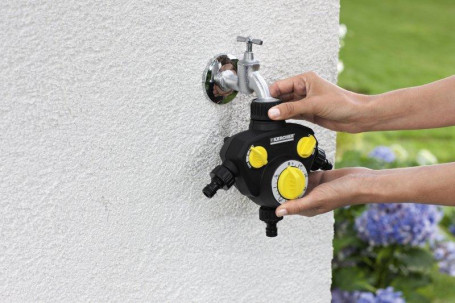Таймер для полива WT 2 + распределитель 3-х канальный G1 с переходником G3/4 Karcher 2.645-209.0
