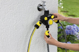 Таймер для полива WT 2 + распределитель 3-х канальный G1 с переходником G3/4 Karcher 2.645-209.0