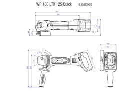 Аккумуляторная угловая шлифовальная машина Metabo WP 18 LTX 125 Quick 613072500