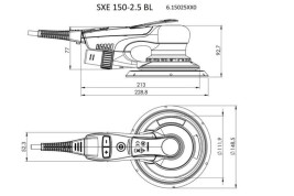 Эксцентриковая шлифовальная машина Metabo SXE 150-2.5 BL 615025700