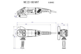 Угловая шлифовальная машина Metabo WE 22-180 MVT 606463000