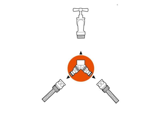 3/4&amp;quot; Распределитель 2-х канальный GARDENA 00938-20.000.00