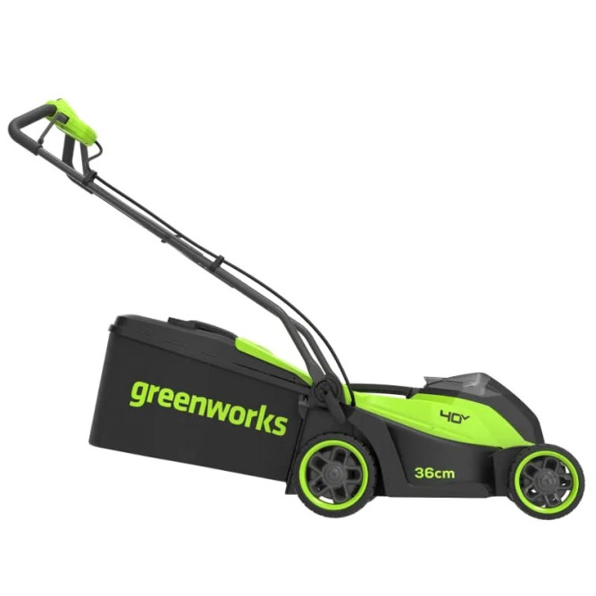 Газонокосилка аккумуляторная Greenworks GD40LM361, 40V, 36 см, бесщеточная, c 1хАКБ 4Ач и ЗУ