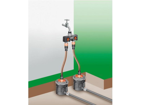 3/4"-1" Распределитель 2-х канальный GARDENA 08193-20.000.00