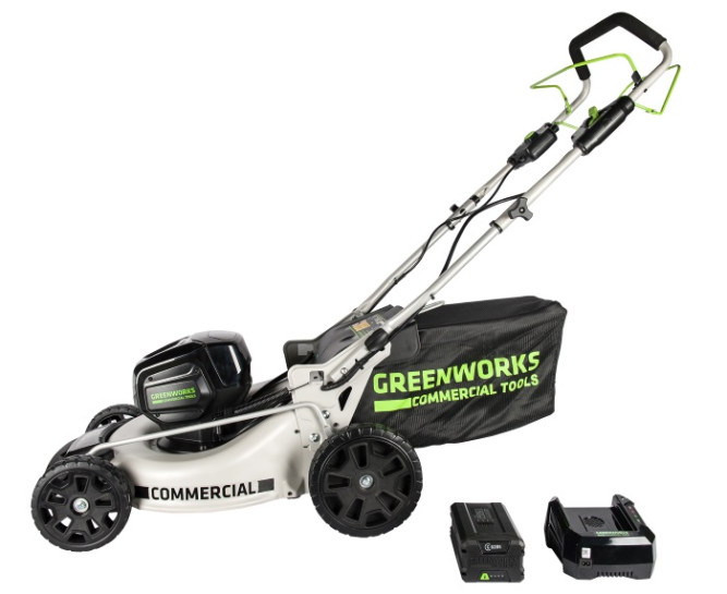 Газонокосилка самоходная аккумуляторная Greenworks 82V (46 см) бесщеточная 5 А.ч. АКБ и ЗУ