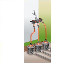 3/4"-1" Распределитель 4-х канальный GARDENA 08194-20.000.00