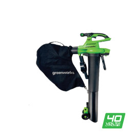 Воздуходув-Садовый Пылесос аккумуляторный Greenworks Арт. 2406907, 40V, бесщеточный, без АКБ и ЗУ