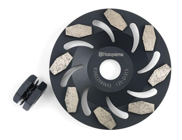 Алмазная чашка для УШМ 125х22,2/М14 средняя шлифовка зерно 50 HUSQVARNA G1045 5430934-74 (до М200)