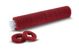 Втулка с роликовыми падами 400мм средняя красная, для чистки, под вал 4.762-228 Karcher 6.369-726.0