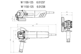 Угловая шлифовальная машина Metabo W1100-125 601237010