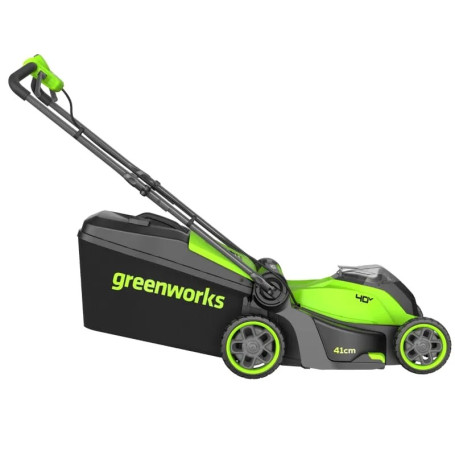 Газонокосилка аккумуляторная Greenworks GD40LM411, 40V, бесщеточная, 41 см, c 1хАКБ 4Ач и ЗУ