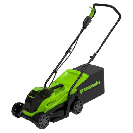 Газонокосилка аккумуляторная Greenworks Арт. 2516107UA,  24V, 33 см, бесщеточная, с 1хАКБ 2Ач и ЗУ
