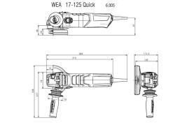 Угловая шлифовальная машина Metabo WE 17-125 Quick 600515000