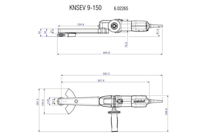 Шлифователь угловых сварных швов Metabo KNSE 9-150 Set 602265500