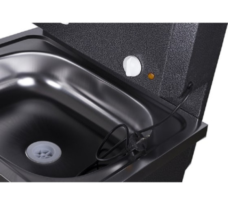 Умывальник дачный КОМФОРТ, с подогревом, нержавеющая мойка, цвет серебро