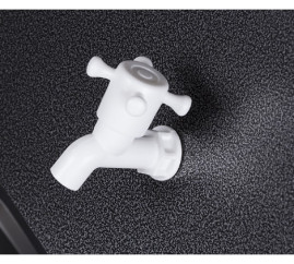 Умывальник дачный КОМФОРТ, с подогревом, нержавеющая мойка, цвет серебро