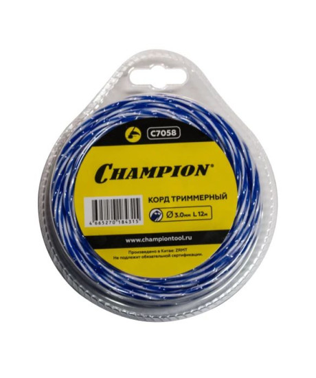 Корд трим.CHAMPION Sky-cutter 3.0мм* 12м (витой квадрат)