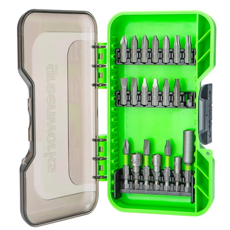 Набор бит в кейсе Greenworks Арт. 294407, 20 предметов