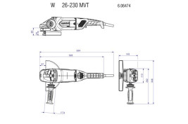 Угловая шлифовальная машина Metabo W 26-230 MVT 606474000