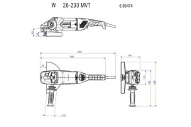 Угловая шлифовальная машина Metabo W 26-230 MVT 606474000