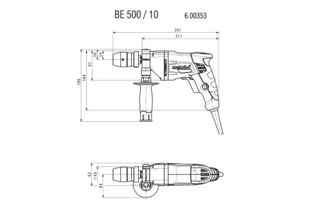 Дрель Metabo BE 500/10 600353000