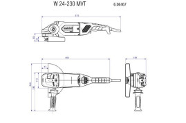 Угловая шлифовальная машина Metabo W 24-230 MVT 606467000