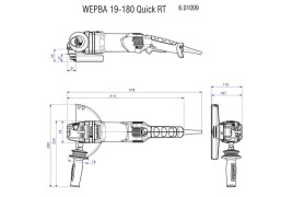 Угловая шлифовальная машина Metabo WEPBA 19-180 Quick RT 601099000