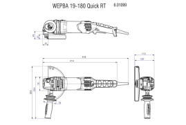 Угловая шлифовальная машина Metabo WEPBA 19-180 Quick RT 601099000