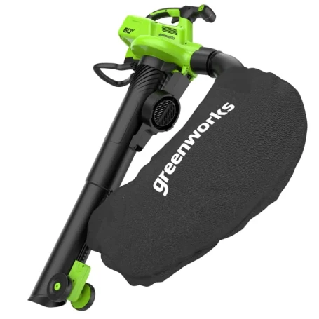 Воздуходувка-пылесос аккумуляторная Greenworks GD60BVII, 60V, бесщеточная, без АКБ и ЗУ