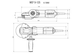 Угловая шлифовальная машина Metabo WEF  9-125 Quick 613060000