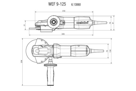Угловая шлифовальная машина Metabo WEF  9-125 Quick 613060000