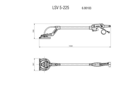 Шлифовальная машина для стен и потолков Metabo LSV 5-225 600103000