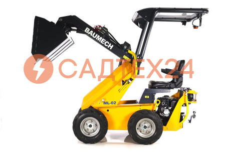 Мини-погрузчик BAUMECH ML-02, дв.Zongshen GB460E + ковш-снег 120 см + каркас безопасности