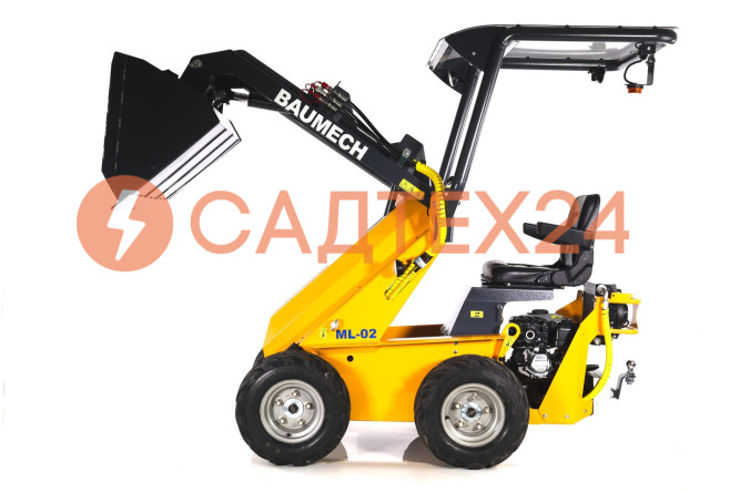 Мини-погрузчик BAUMECH ML-02, дв.Zongshen GB460E + ковш-снег 120 см + каркас безопасности