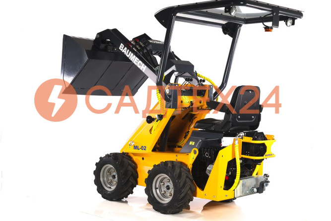 Мини-погрузчик BAUMECH ML-02, дв.Zongshen GB460E + ковш-снег 120 см + каркас безопасности