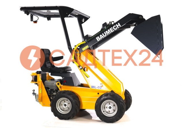 Мини-погрузчик BAUMECH ML-02, дв.Zongshen GB460E + ковш-снег 120 см + каркас безопасности