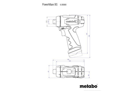 Аккумуляторная дрель-шуруповерт Metabo PowerMaxx BS Basic 600080510