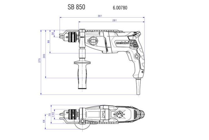 Ударная дрель Metabo SBE 780-2 600781000