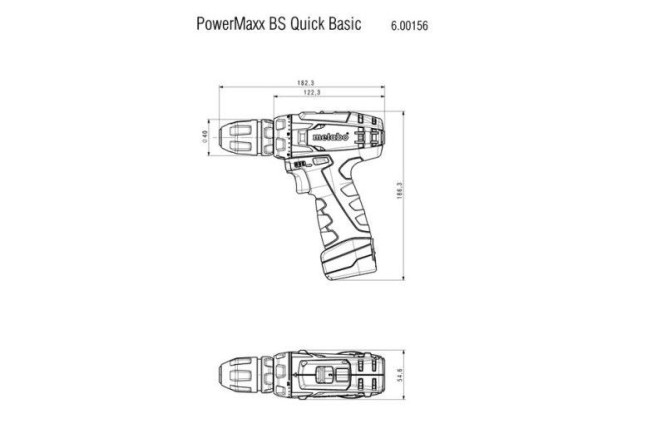 Аккумуляторная дрель-шуруповерт Metabo PowerMaxx BS Quick Basic 600156500