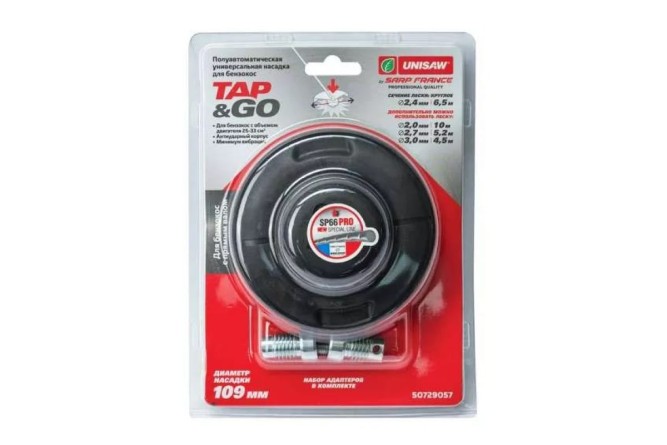 Насадка универсальная для бензокос TAP&amp;amp;GO 109 мм Unisaw