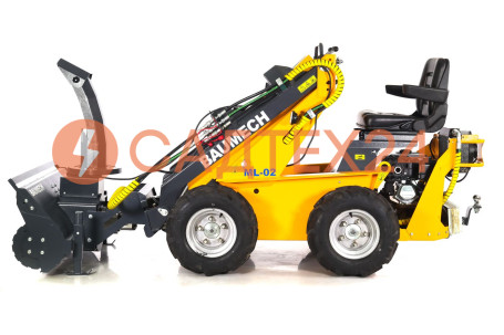 Мини-погрузчик BAUMECH ML-02, дв.Zongshen GB460E + роторный снегоуборщик 110 см