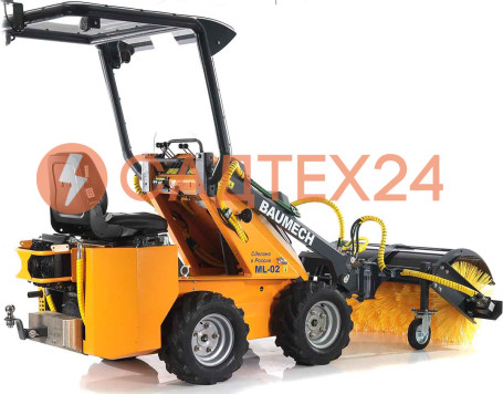 Мини-погрузчик BAUMECH ML-02 Pro, дв.Zongshen GB750 инж. + гидравл.щётка 115см + каркас безопасн