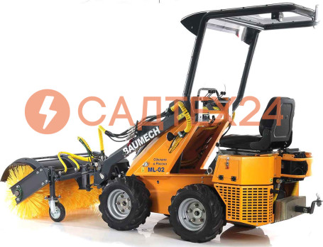 Мини-погрузчик BAUMECH ML-02 Pro, дв.Zongshen GB750 инж. + гидравл.щётка 115см + каркас безопасн