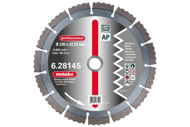 Алмазный диск Metabo 350х20/22,23/25,4мм Professional AP пеноблок,кирпич  628149000